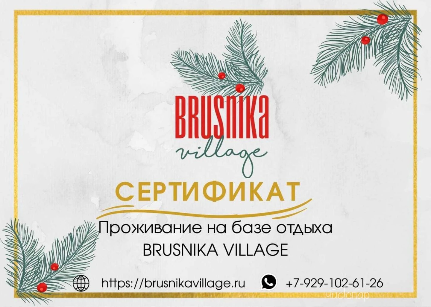 Подарочный сертификат Brusnika Village