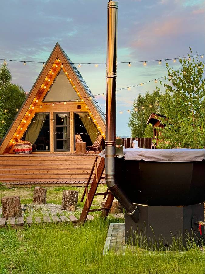 tariff Аренда А-фрейм 3 "ФОРЕСТ" с банным чаном